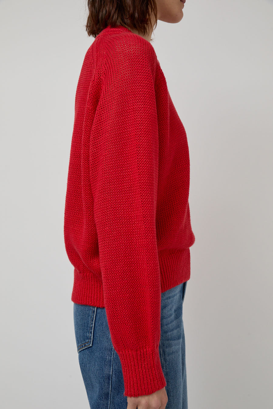 B Sides Lind Knit Crew in Geranium
