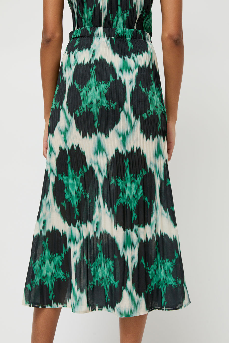 No.6 Hiro Skirt in Emerald Ikat