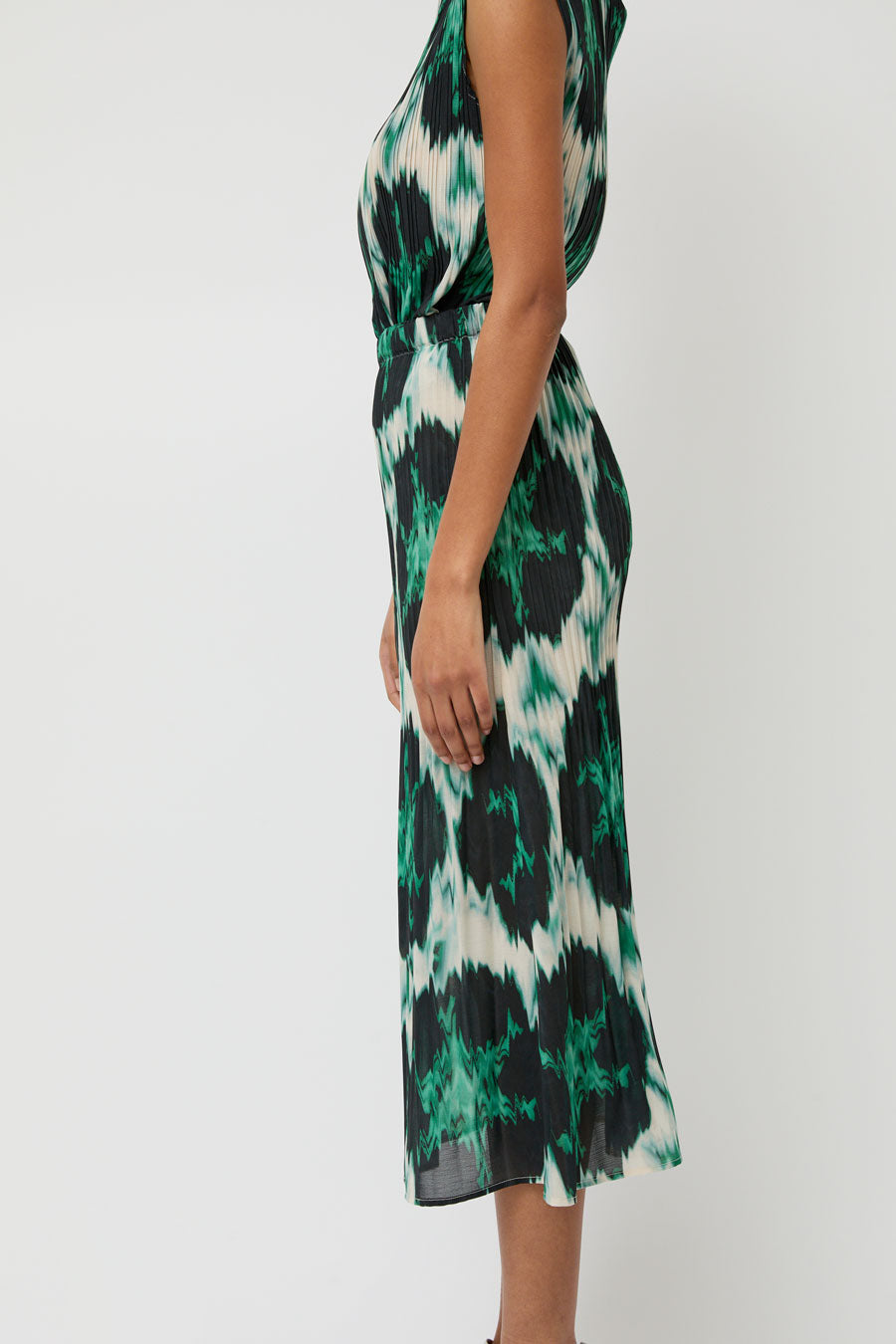 No.6 Hiro Skirt in Emerald Ikat