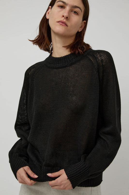 B Sides Lind Knit Crew in Black