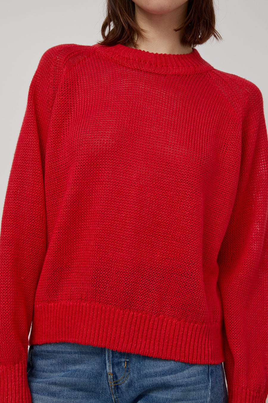 B Sides Lind Knit Crew in Geranium