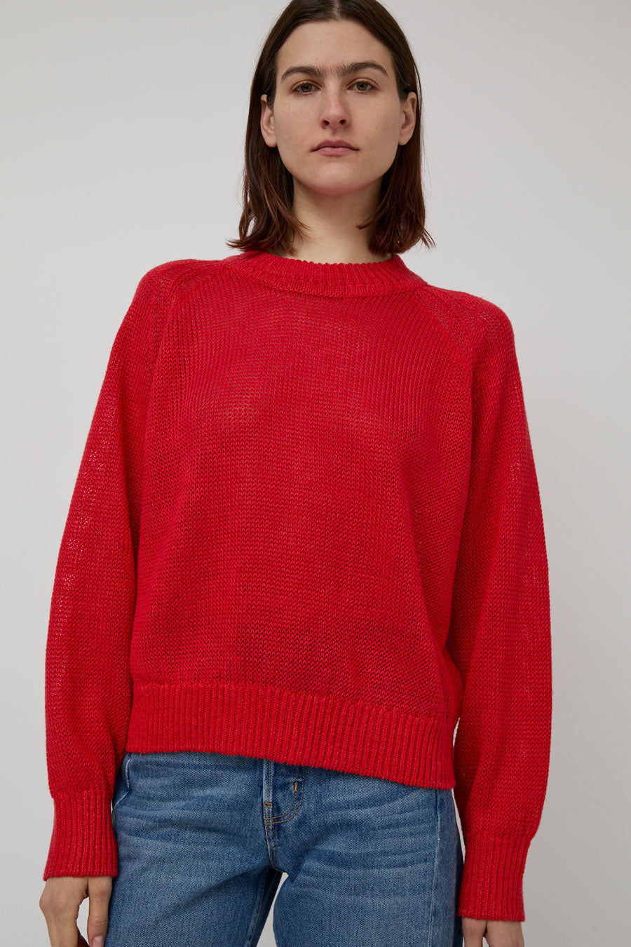 B Sides Lind Knit Crew in Geranium