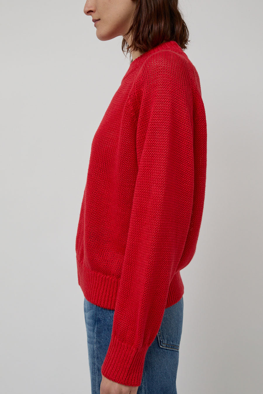 B Sides Lind Knit Crew in Geranium