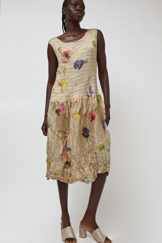 Julia Heuer Luna Pleated Dress in Pagel